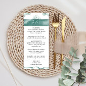 Guest Name, Silver Sage Waterverf Wedding Menu