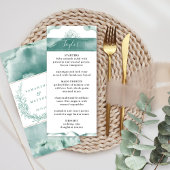 Guest Name, Silver Sage Waterverf Wedding Menu