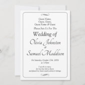 Guest Names, Black & White with Infinity Scroll  Kaart (Voorkant)