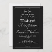 Guest Names, Black & White with Infinity Scroll  Kaart (Voorkant)