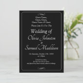 Guest Names, Black & White with Infinity Scroll  Kaart (Staand voorkant)
