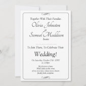 Guest Names, Black & White with Infinity Scroll Kaart (Voorkant)