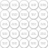 Guest Names on 25 White Circles Sticker (Voorkant)