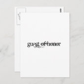 Guest of Honor Briefkaart (Voorkant / Achterkant)