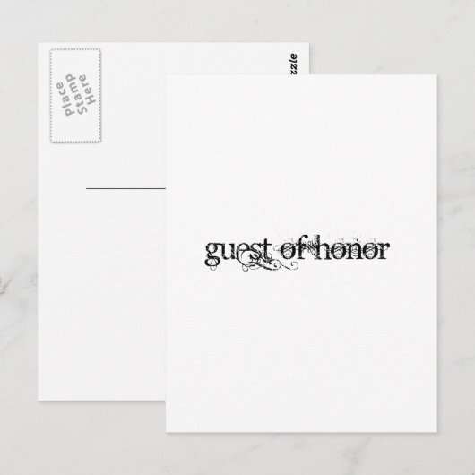 Guest of Honor Briefkaart (Voorkant / Achterkant)