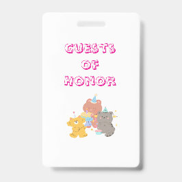 Guest of Honor Invitation Tag Badge