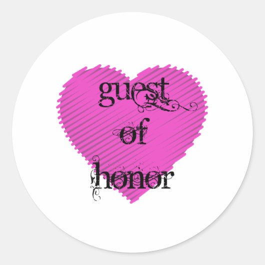 Guest of Honor Ronde Sticker (Voorkant)