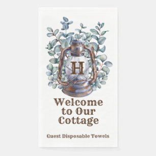 Guest Paper Handdoeken Welkom bij ons huisje Servet