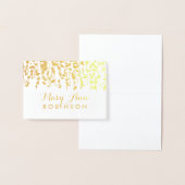 Guest Seating Place Card Gold Greenery Folie Kaarten (Display)