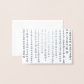 Guest Seating Place Card Zilver "Onder de sterren" Folie Kaarten (Met envelop)