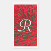 Guest Towel, rood en groen, op papier Servet (Voorkant)