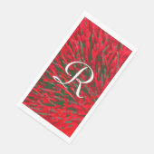 Guest Towel, rood en groen, op papier Servet (Hoek)