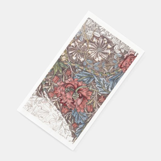 GUEST TOWEL : WILLIAM MORRIS : HONEYSUCKLE SERVET (Hoek)