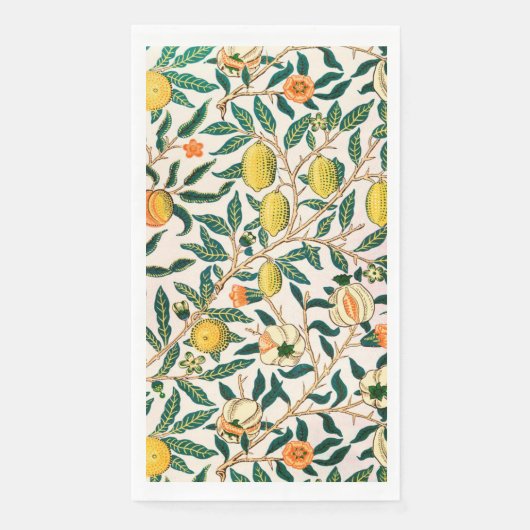 GUEST TOWEL : WILLIAM MORRIS : POMEGRANATEN SERVET (Voorkant)