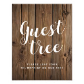 Guest tree rustic Country Barn bruiloft party Foto Afdruk (Voorkant)