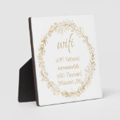 Guest Visitor WIFI-wachtwoord Gold Black Fotoplaat (Voorkant)