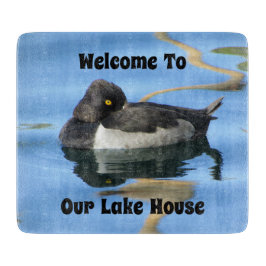 Guest Welcome Black White Duck Photo Lake House Snijplank