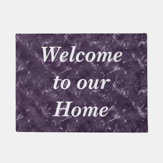 Guest Welcome Royal Paars Abstract Pattern Home Deurmat (Voorkant)