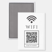 Guest WiFi Magnet Sign Scan QR for Fast Access (Voorkant / Achterkant)