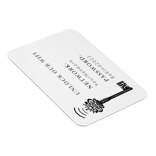 Guest Wifi Password and Network Fridge Magneet (Rechterzijde)