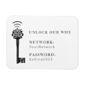 Guest Wifi Password and Network Fridge Magneet (Horizontaal)