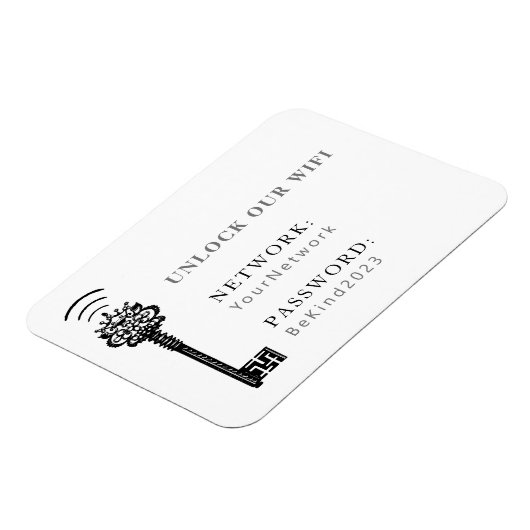 Guest Wifi Password and Network Fridge Magneet (Linkerzijde)