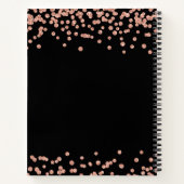 Guestbook 18th Birthday Roos Gold Glitter Confetti Notitieboek (Achterkant)