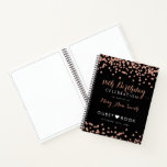Guestbook 18th Birthday Roos Gold Glitter Confetti Notitieboek<br><div class="desc">18e Birthday Guest Book Roos Gold Glitter Confetti sjabloon. Eenvoudig te personaliseren!</div>
