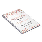Guestbook 18th Birthday Roos Gold Glitter Confetti Notitieboek (Rechterzijde)