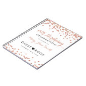 Guestbook 18th Birthday Roos Gold Glitter Confetti Notitieboek (Linkerzijde)