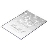 Guestbook 30th Birthday Silver Bokeh Sparkle Light Notitieboek (Linkerzijde)