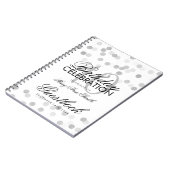 Guestbook 40th Birthday Silver Foil Glitter Lights Notitieboek (Linkerzijde)