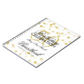 Guestbook 50th Birthday Gold Foil Glitter Lights Notitieboek (Linkerzijde)