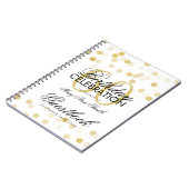 Guestbook 60th Birthday Gold Foil Glitter Lights Notitieboek (Linkerzijde)