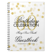 Guestbook 60th Birthday Gold Foil Glitter Lights Notitieboek (Voorkant)