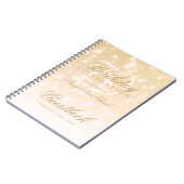 Guestbook 70th Birthday Gold Bokeh Sparkle Lights Notitieboek (Linkerzijde)