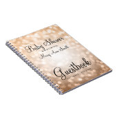 Guestbook Baby shower Koper Glitter Lights Notitieboek (Rechterzijde)