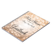 Guestbook Baby shower Koper Glitter Lights Notitieboek (Linkerzijde)