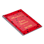 Guestbook Baby shower Ladybug Pattern Notitieboek (Rechterzijde)