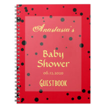 Guestbook Baby shower Ladybug Pattern