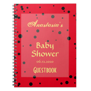 Guestbook Baby shower Ladybug Pattern Notitieboek