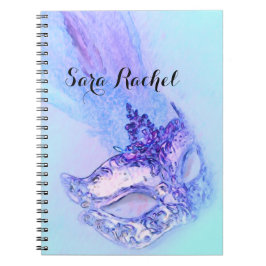 Guestbook Elegant Masquerade Blue en Paars Notitieboek