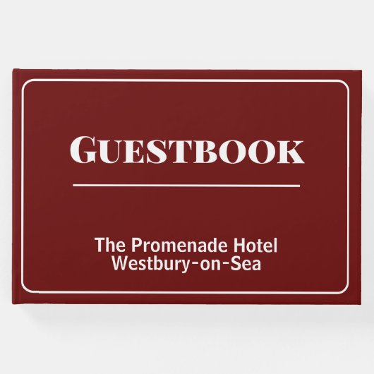 Guestbook, gasthuis of hotel gastenboek (Voorkant)