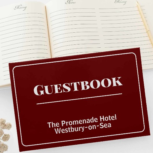 Guestbook, gasthuis of hotel gastenboek