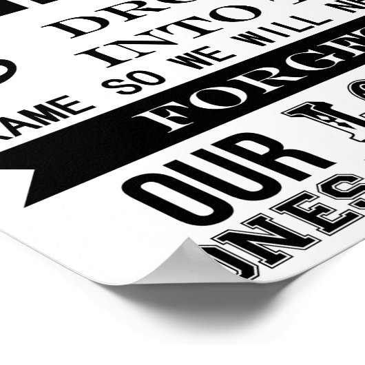 Guestbook gebarentaal Gelieve een trouwtafel te te Poster (Hoek)