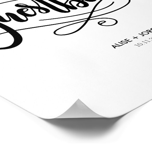 Guestbook - Gepersonaliseerd Poster (Hoek)