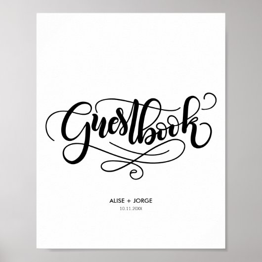 Guestbook - Gepersonaliseerd Poster (Voorkant)