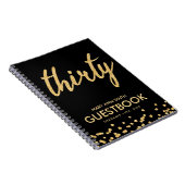 Guestbook Gold Black "Derty" 30 zaterdag Glitter Notitieboek (Rechterzijde)