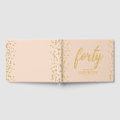 Guestbook Gold Blush "40 Birthday Glitter Gastenboek (Volledig)