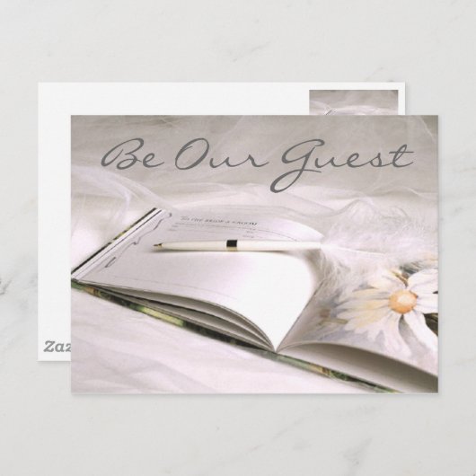 Guestbook Kaart Bewaar de datum (2), Wees onze gas (Voorkant / Achterkant)